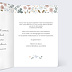 Carte remerciement décès Frise Fleurie Intérieur Droit