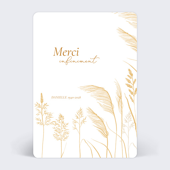 Remerciements Décès Rêve Bohème