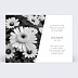 Carte remerciement décès Fleurs photo noir et blanc Recto