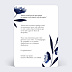 Carte remerciement décès Fleurs Bleues Aquarelle  Verso
