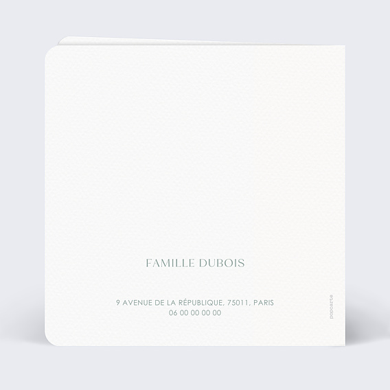 Carte remerciement décès Arbre de Vie Verso