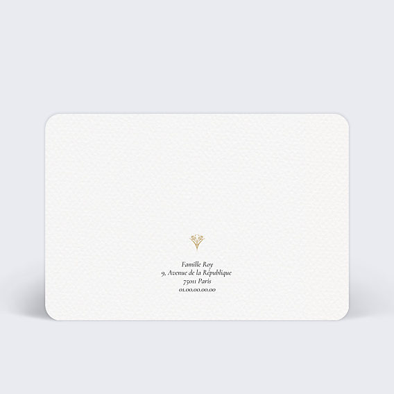 Carte remerciement décès Photo Vignette Verso