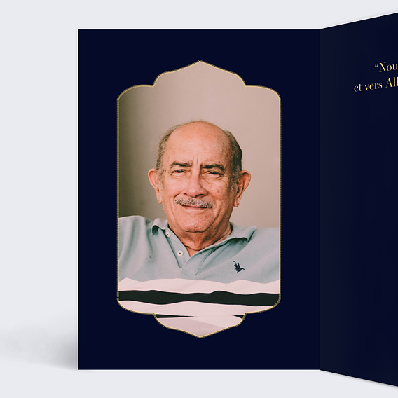 Carte remerciement décès Alhabu Intérieur Gauche