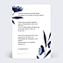 Remerciements Décès Fleurs Bleues Aquarelle