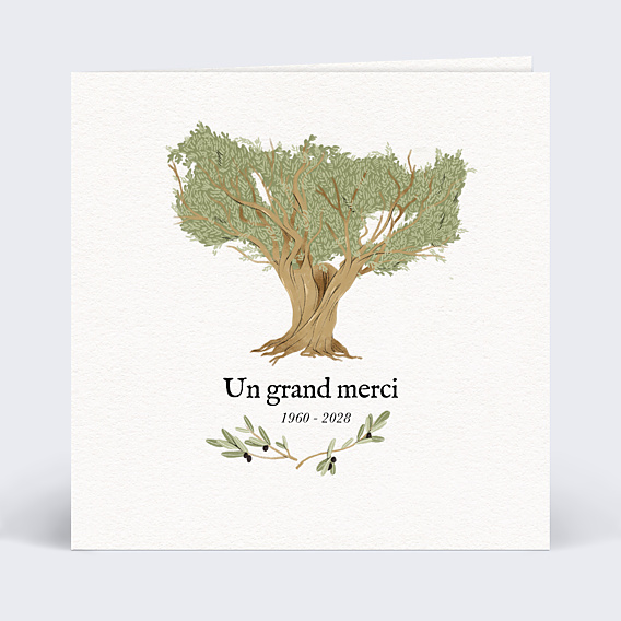 Remerciements Décès Illustration Arbre