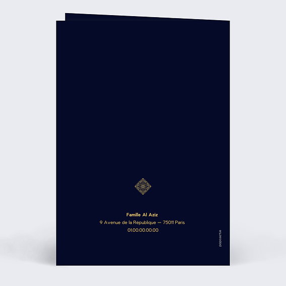 Carte remerciement décès Alhabu Verso