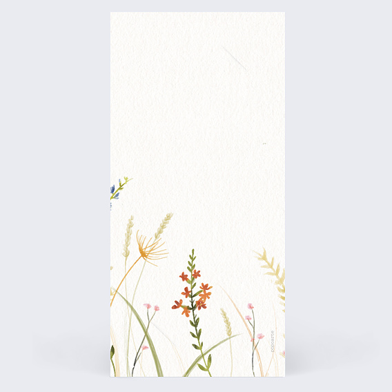 Carte remerciement décès Blé Champêtre Verso