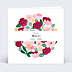 Remerciements Décès Ronde de Fleurs Roses