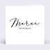 Carte remerciement décès Calligraphie Merci Recto