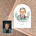Remerciements Décès Portrait en aquarelle avec couronne eucalyptus