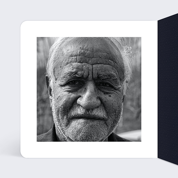 Carte remerciement décès Croissant Islam Intérieur Gauche