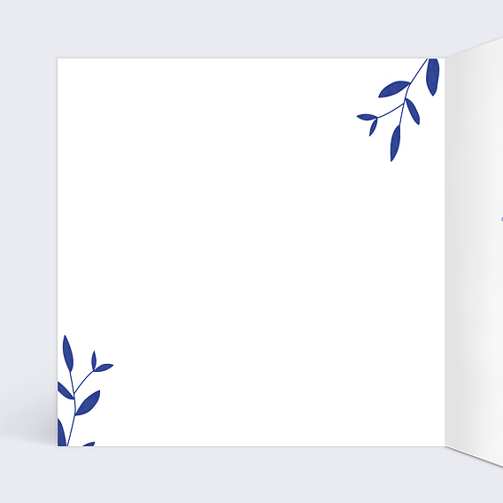 Carte remerciement décès Merci Fleuri Intérieur Gauche