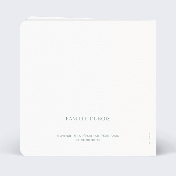 Carte remerciement décès Arbre de Vie Verso