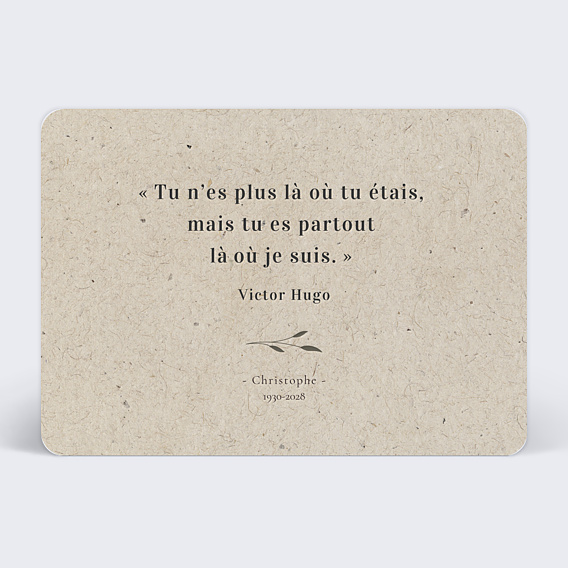 Remerciements Décès Doux repos