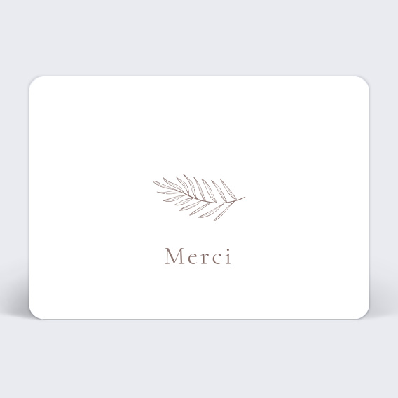 Remerciements Décès Gravure Végétale