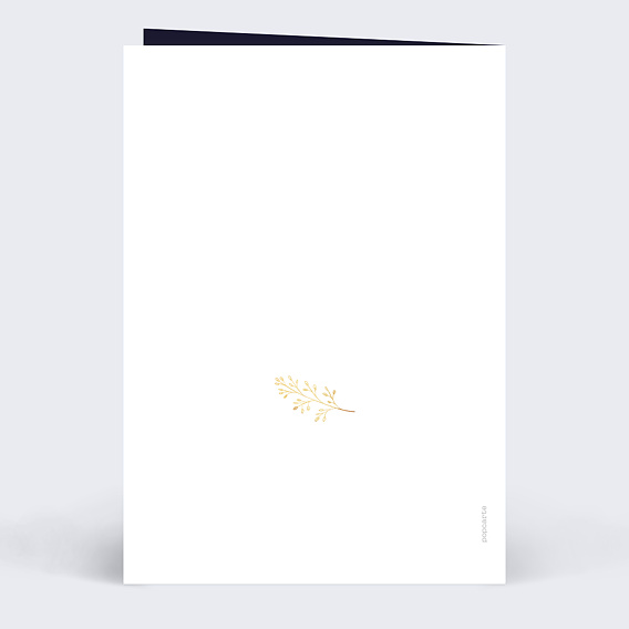 Carte remerciement décès Fleurs Ocre Verso