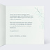 Carte remerciement décès Jolie orchidée verte Intérieur Droit