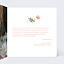 Carte remerciement décès Papillon Rose Intérieur Droit