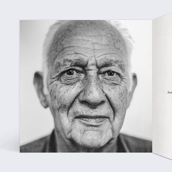 Carte remerciement décès Illustration Arbre Intérieur Gauche