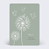 Carte remerciement décès Fleurs et Colombes Recto
