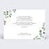 Carte remerciement décès Photo Eucalyptus Verso