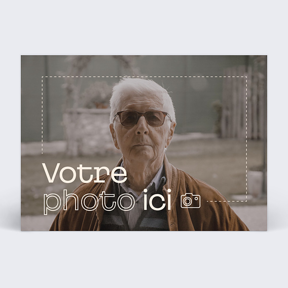 Carte remerciement décès Votre Photo ici