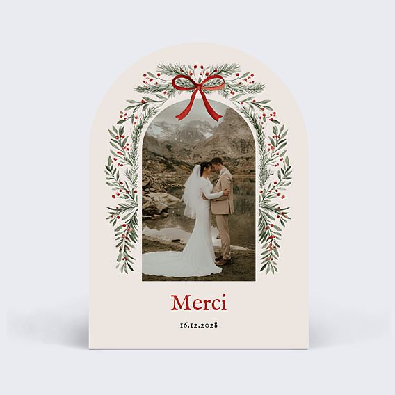 Remerciements mariage Arche guirlande