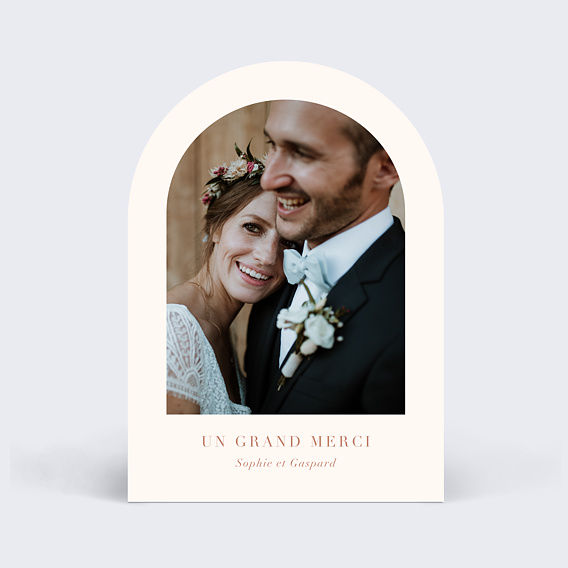Carte remerciement mariage Botanica