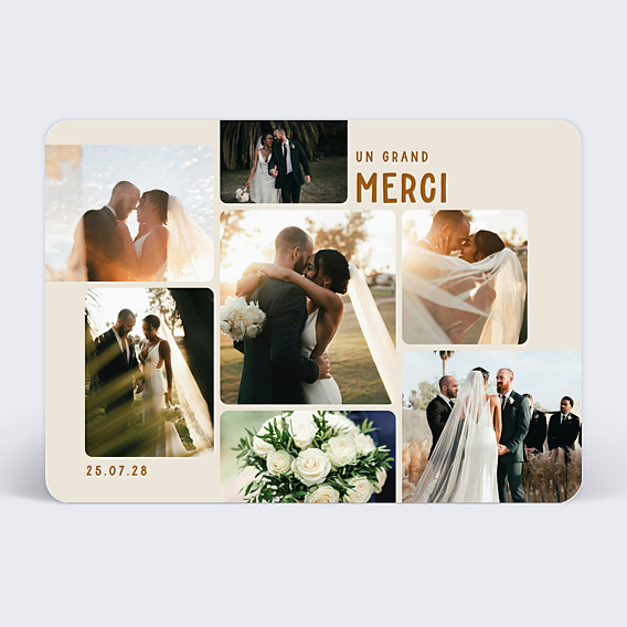 Remerciements mariage Grand pêle-mêle