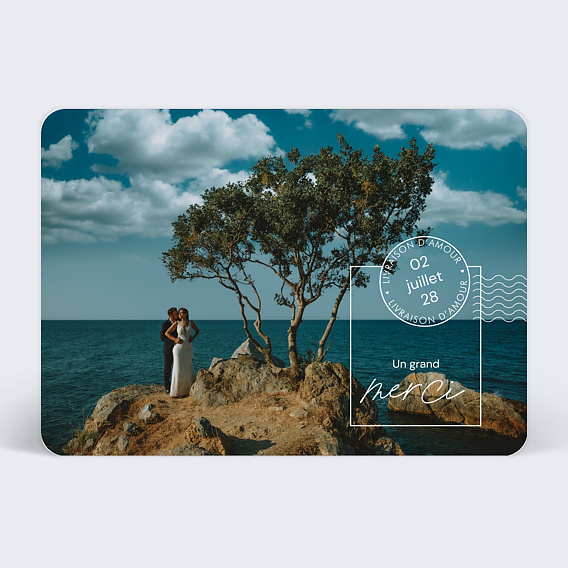 Carte remerciement mariage Lettre Reçue