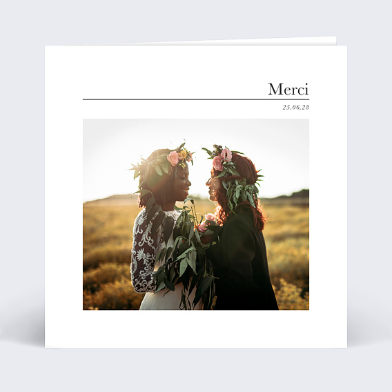 Remerciements Mariage Linéal I