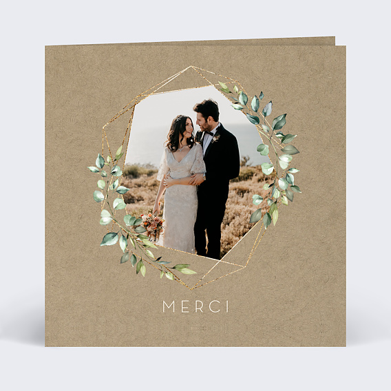 Carte remerciement mariage Modern Love II