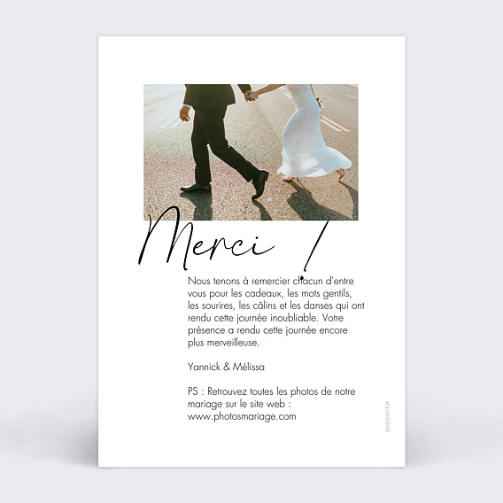 Remerciements mariage Fraîcheur
