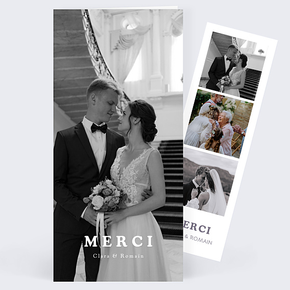 Remerciements mariage Pleine Page Minimaliste