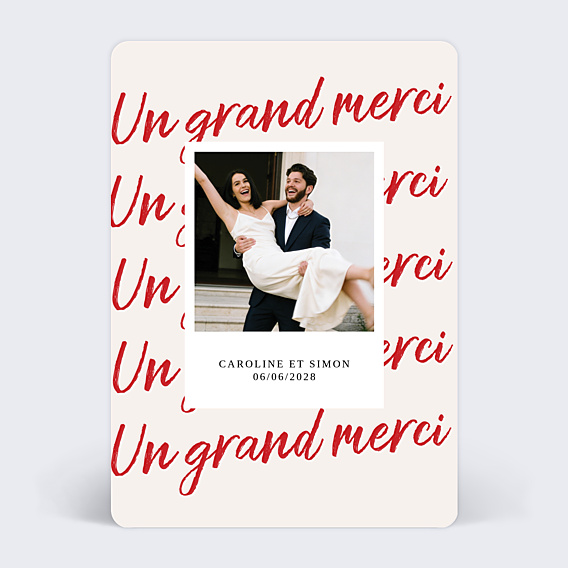 Remerciements mariage Red Notes