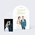 Remerciements mariage Portrait minimaliste ajusté