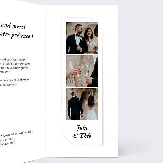 Remerciements mariage Multiphoto Etiquette Paysage