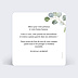 Carte remerciement mariage Couronne Ocre Eucalyptus Verso