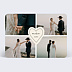 Carte remerciement mariage Etiquette Coeur