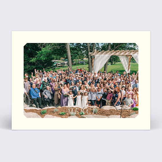 Remerciements mariage Effet Argentique