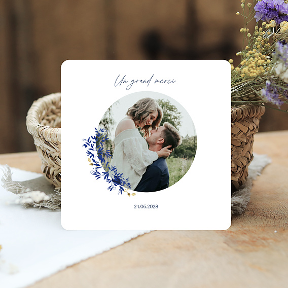 Carte remerciement mariage Esprit Azulejos Après 1