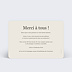 Carte remerciement mariage Merci de côté Verso