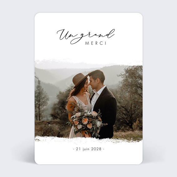 Remerciements mariage Effet Photo