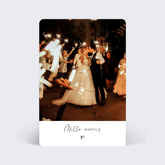 Carte remerciement mariage Moments Volés