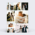 Carte remerciement mariage Beau Pêle-mêle