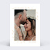 Carte remerciement mariage Cadre Fleuri