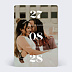 Carte remerciement mariage Date Verticale
