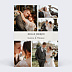 Carte remerciement mariage Douceur Chiné Portrait
