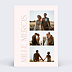 Carte remerciement mariage Merci Pastel