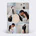 Carte remerciement mariage Pastille ovale